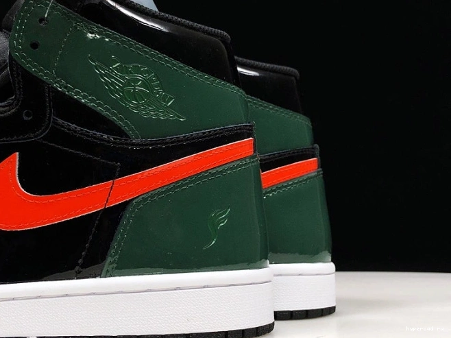 Black Orange-Fir OG 1 Team AV3905-038 Retro High Jordan Air SoleFly x 1012
